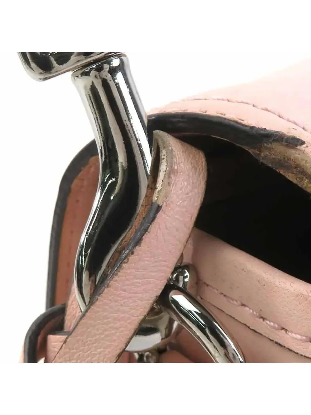 Auth Coach Shoulder Bag Pink/Silver #340643C11B